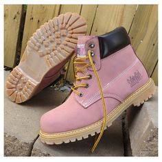 Pink Steel Toed Boots
