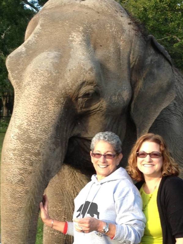 This is me and Mom hanging out with Emily (or Ruth?) at Buttonwood Zoo